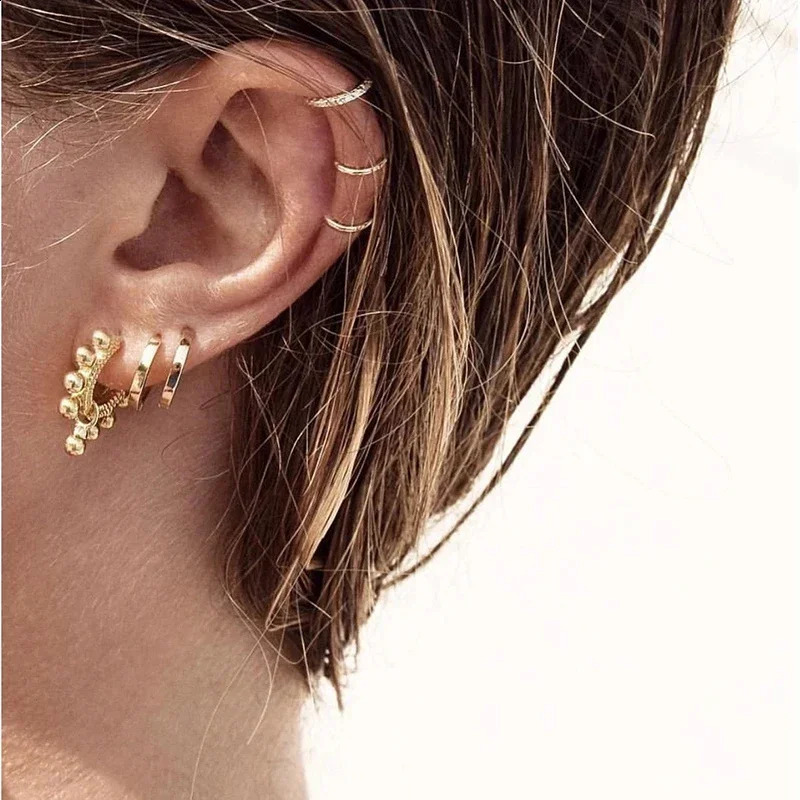 VAL 925 Sterling Silver White Zircons Pave Chain Tassel Ear Cuffs For Women Non Pierced Oval Crystal Crown Shape Clip Earrings 241214