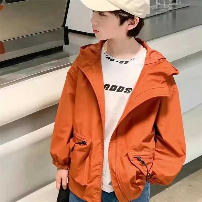 Boys Coat Jacket CottonWindbreak 2024 Zipper Warm Plus Thicken Tracksuit Spring Autumn School Childrens ClothingXJ241214