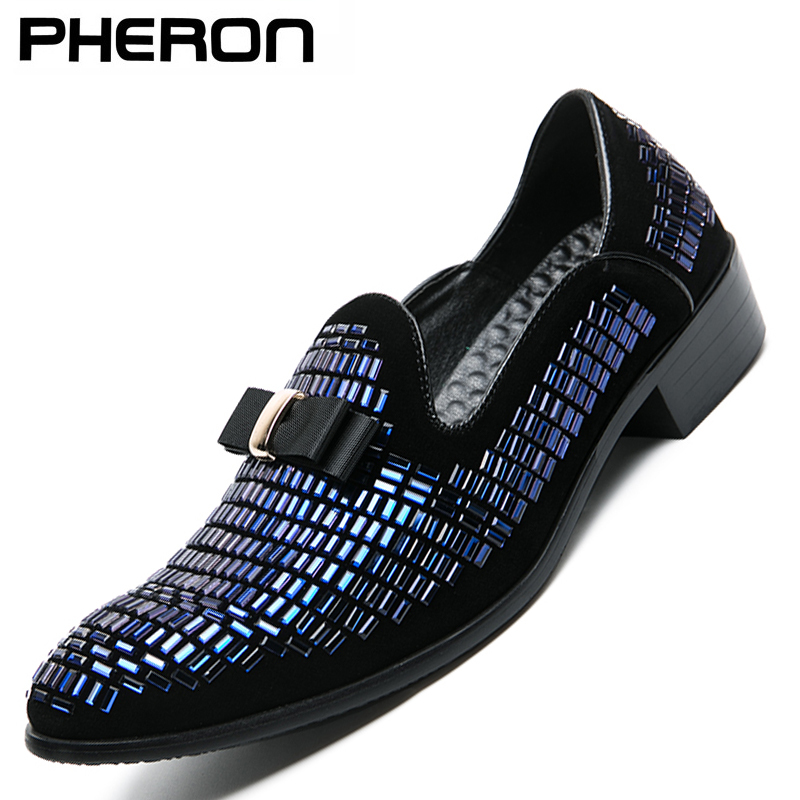 2022 Evening Formal Dress Rhie Loafers Casual Prom Wedding Party Leather Slip On Shoes Men Sier Plus Size 48