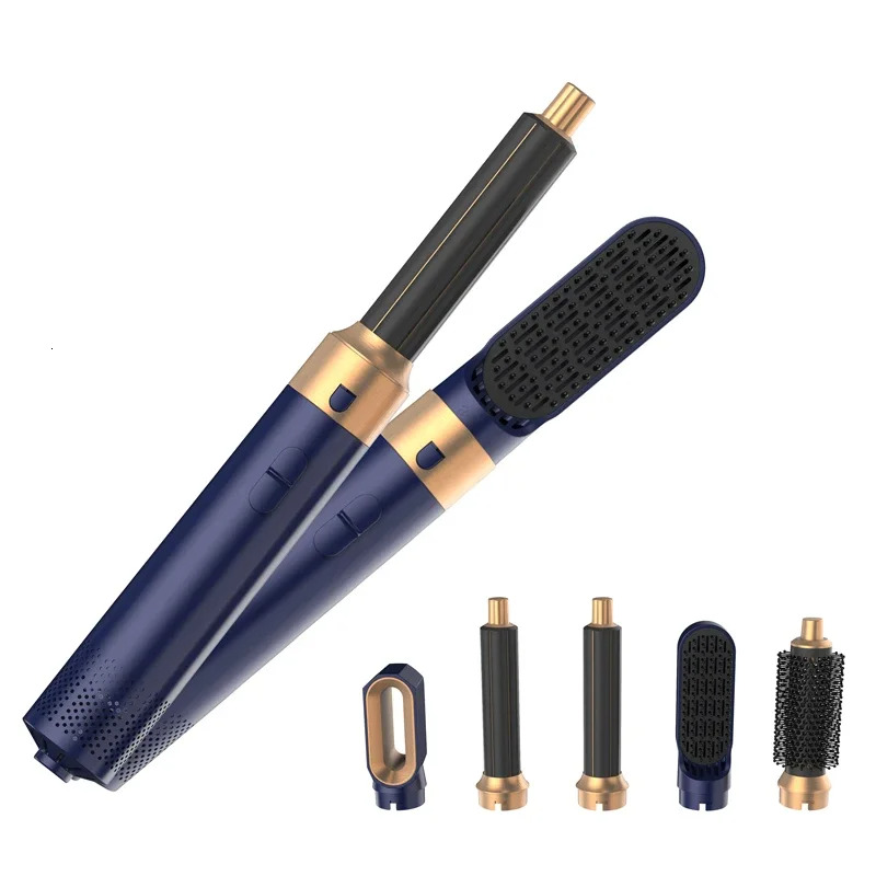 Professional Styler 5 In 1 Low Noise Curg Straightening Hair Drying 1000W Hot Air Brushes