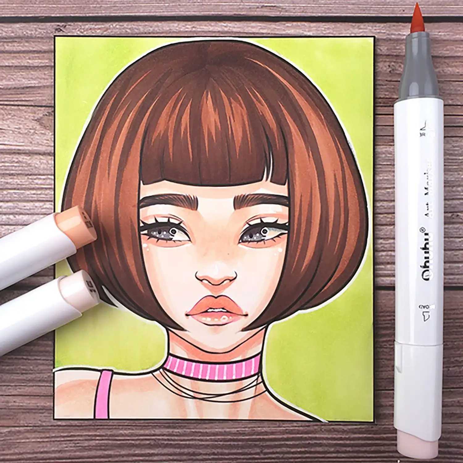 Markers Ohuhu Honolulu 36 Skin Colors Marker Pen Set Alcohol Art Markers Refillable Dual Tips Sketching Drawing School Art Supplies H241215