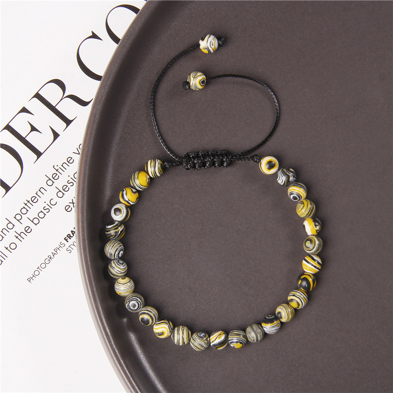 Trendy 100% Natural Stone 6MM Bead Braided Bracelet Quartzs Agat Obsidian Bracelets For Women Men Healing Reiki Handmade Jewelry