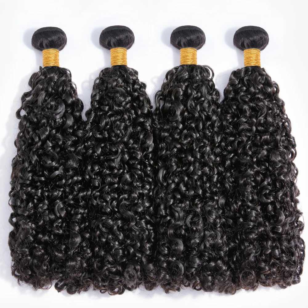 Brazilian 3B 3C Spirals Curly Bundles With Frontal 10A e Curl Virgin Human Hair Extension Kinky Curly Weave With CloXJ250120