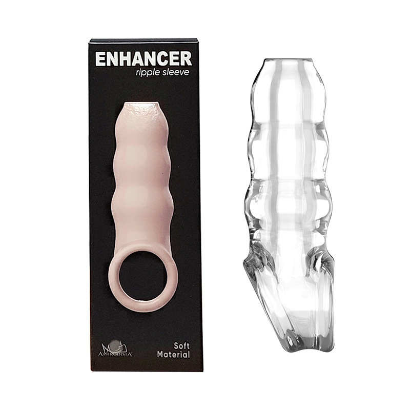 Afra men's sexual desire growth and thickening sleeve thread sleeve pencil sleeve men sex toy