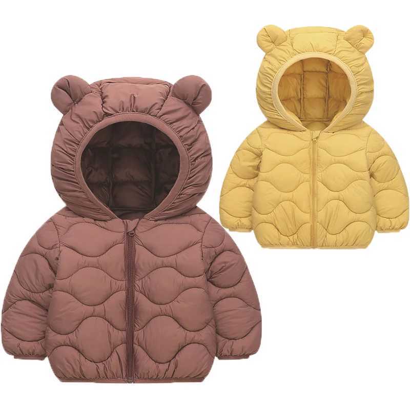 2 3 4 5 6 Years Baby Boys Jacket 2024 Winter Autumn New Solid Color Thick Keep Warm Hooded Coats For Girls Cotton Down OuterwearXJ241214