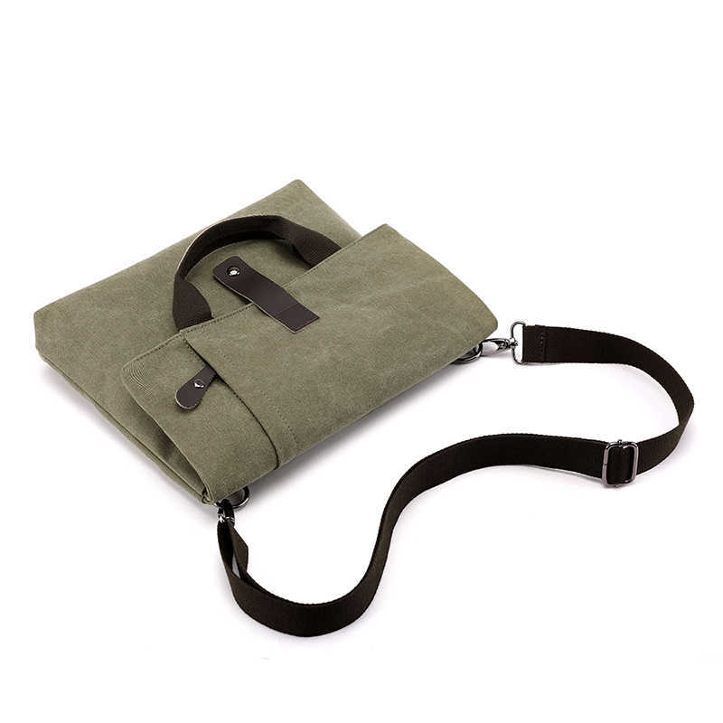 Fashion trend leisure shoulder bag multifunctional lightweight large capacity men's bag men's Canvas crossbody Bag 241215