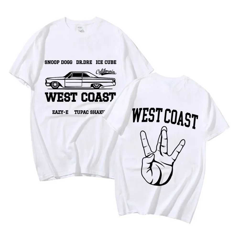 2024 West Coast Rapper Tee Shirt Hip Hop Snoop Dogg Dr Dre Cool Print T Shirt Men Womens Vintage Short Sleeve Male T-shirt W241216