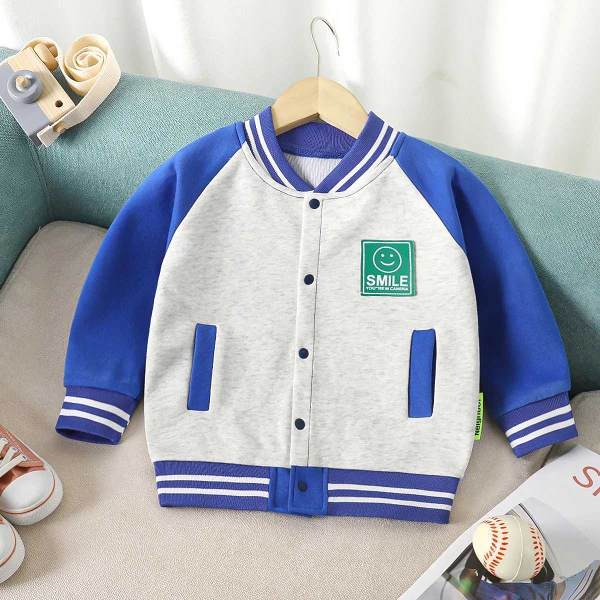New Children Baseball Jersey Fall Coat Casual Kids Comfy Fit Sport Sweatshirt Jacket Varsi Boy Girl Team Uniform Cardigan TopsXJ241214
