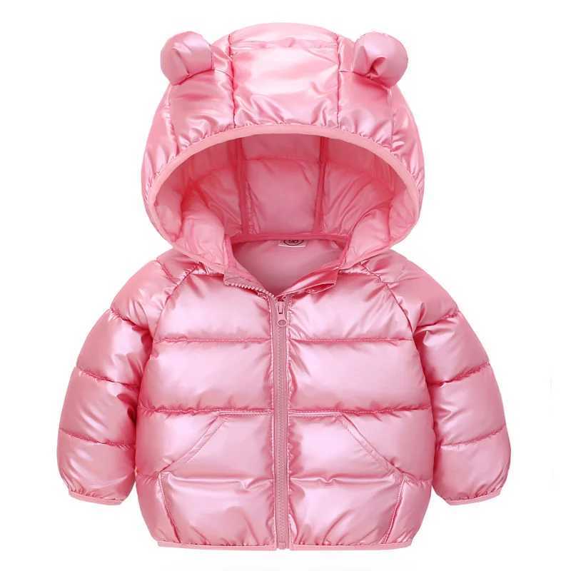 Autumn Winter Baby Girls Boys Jacket Children Cute Ears Hooded Down Coat Toddler Long Sleeve Clothes Kids Windproof OuterwearXJ241214