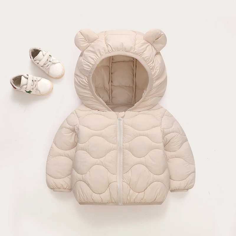 2 3 4 5 6 Years Baby Boys Jacket 2024 Winter Autumn New Solid Color Thick Keep Warm Hooded Coats For Girls Cotton Down OuterwearXJ241214