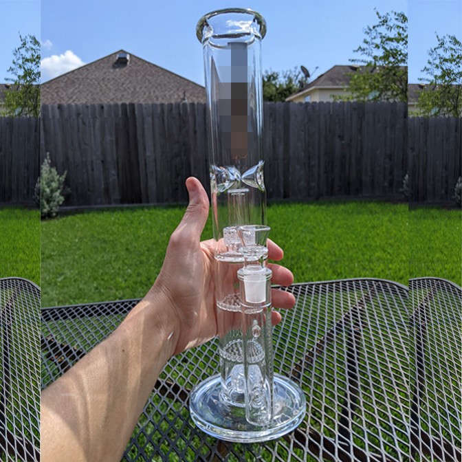 Straight Tube Bong Hookahs Shisha Heady Glass Water Bongs Water Pipes Gravity Dab Rigs Bubbler With 14mm Joint