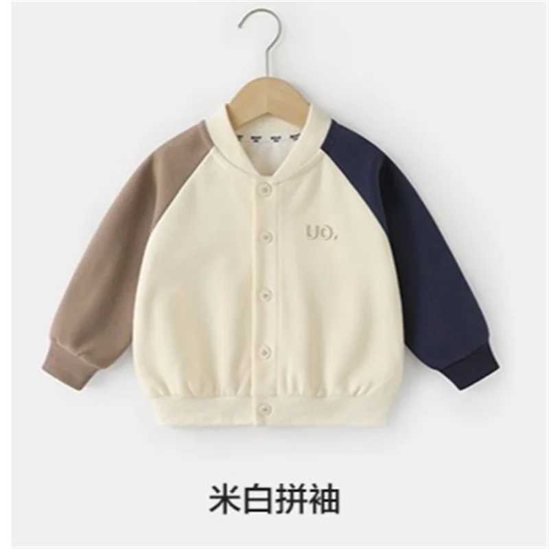 Autumn Kids Baseball Jackets Spring Boys Girls Cotton Cardigan Coats Children Clothes Baby Sport Casual Outerwear 2-8 YearsXJ241214