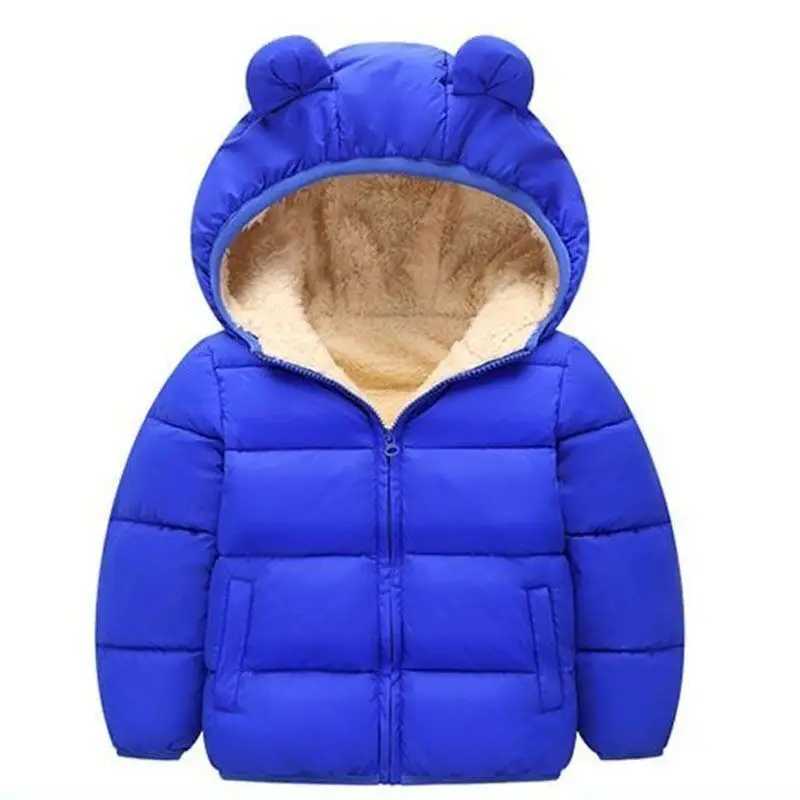 New Winter Boys Hooded Outerwear Autumn Thicken Coat Children Baby Plus Velvet Clothes Kids Casual Plaid Jacket Toddler OvercoatXJ241214