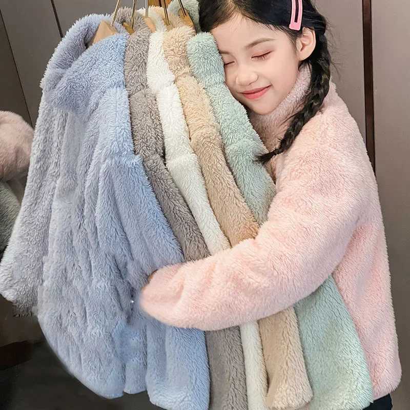 1-12 Years Boys Girls Jackets Spring Autumn Long Sleeve Outerwear Kids Clothes Baby Plush Cardigan Coats Casual Children JacketsXJ241214