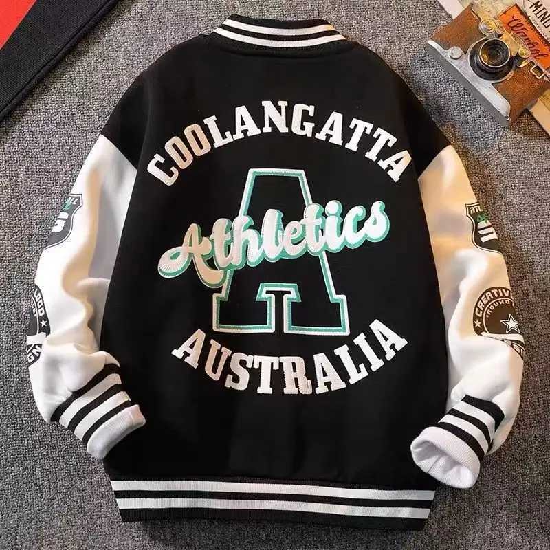 Boys Baseball Uniform Jackets For 3-14 Years Children Clothes For Teenage Boys Sports Outerwear Coat Spring Fashion SweatshirtsXJ241214