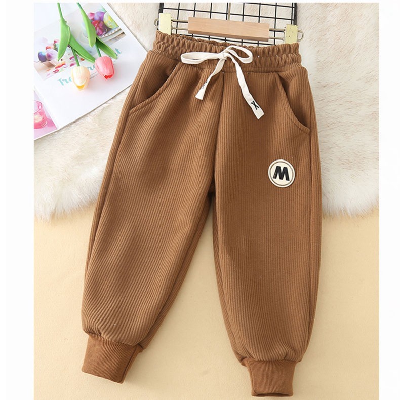 Trousers Winter Childrens Fashionable And Thickened Warm Casual Pants With Wool For Boys Girls Lamb Sports Drop Delivery Baby, Kids M Otefp