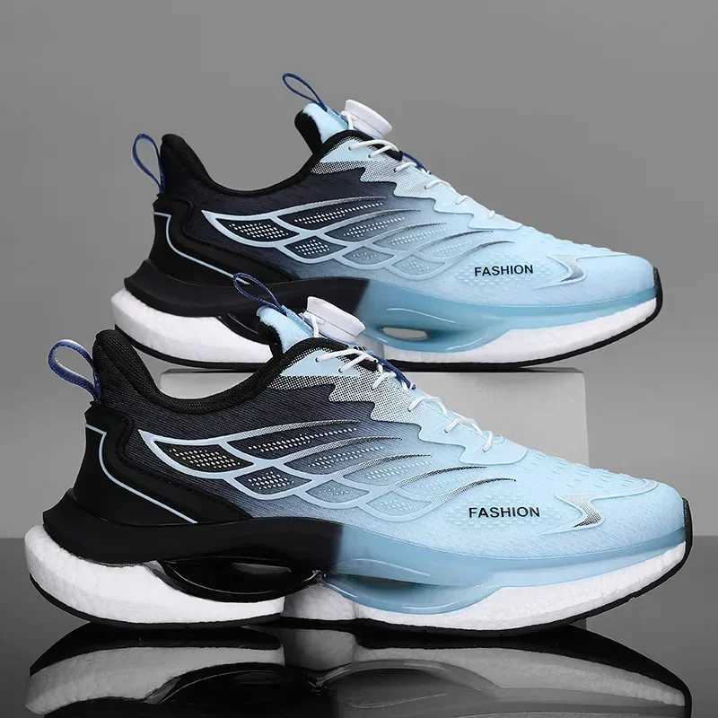 Men Rotary Buckle Running Shoes Women Reflective Outdoor Jogging Sneakers INS Chunky Sports Zapatillas Anti-Slip Unisex FootwearC241216