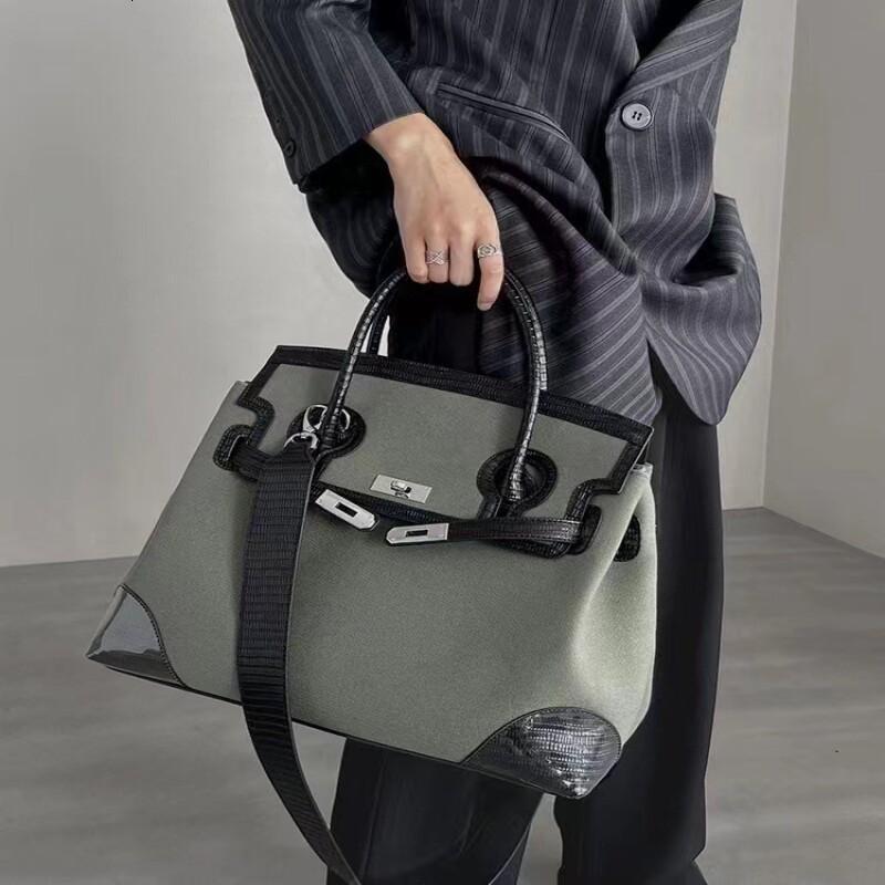 New Large Capacity Handbag PU Leather High Quality Retro Canvas Large Women s Shoulder New Fashion Designer Crossbody Bag bag