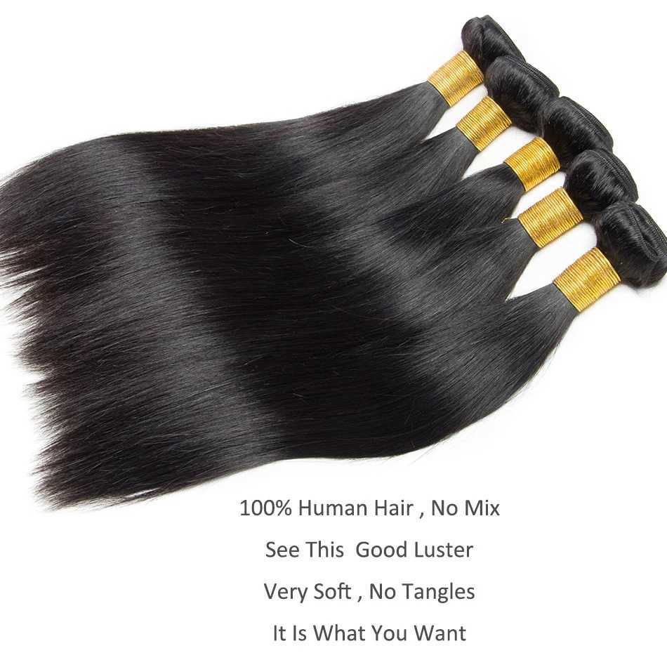 30 Inch Bone Straight Human Hair Weave Bundles 12 A Brazilian Natural Color 100% Remy Human Hair Extension 1 3 4 Bundles WeftXJ241216