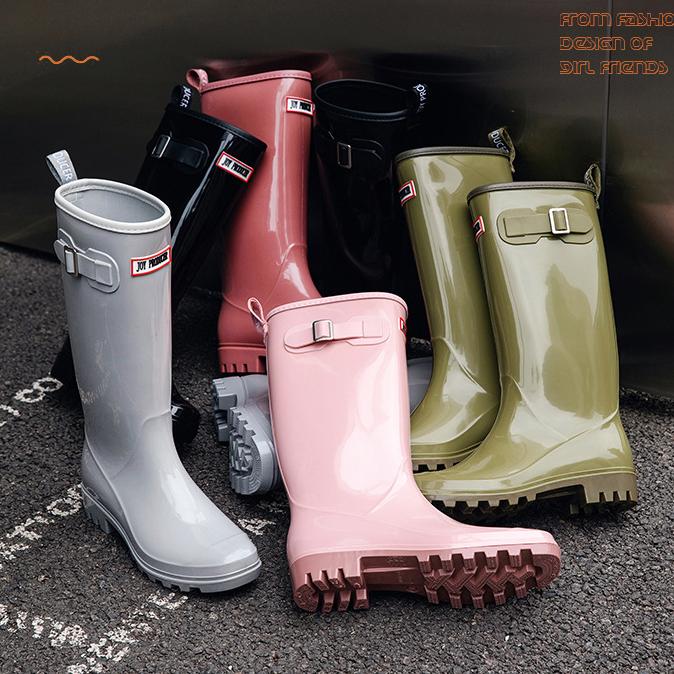 Rain Boots Rubber Women Water Shoes Woman Brand Female Waterproof Fashion Ladies Rainboots High Travel Mulheres Tenis Feminino 436e proof boots