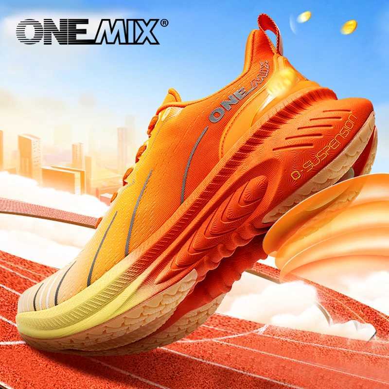 ONEMIX Top Cushioning Running Shoes Suitable for Heavy Runners Lace Up Sport Shoes Non-slip Outdoor Athletic Sneakers for MenC250325