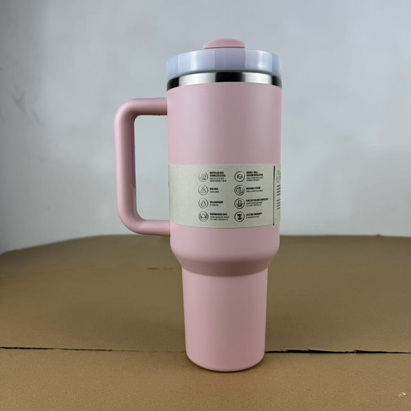 Newest Stan Brand 40 oz Tumbler Cup H20 Stainless Steel Vacuum Travel Festival Fathers Mothers Day Gift 40oz Tumbler with Handle