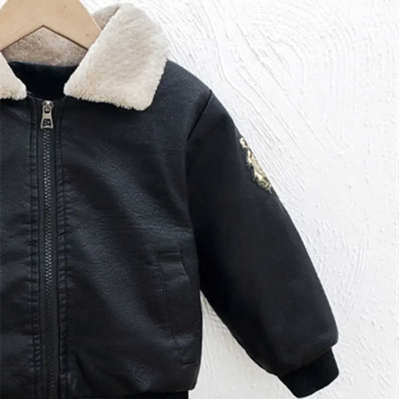Boys Coat Jacket Overcoat Cotton 2023 Tiger Warm Thicken Velvet Winter Sports Teenager School Kids Childrens ClothingXJ241214