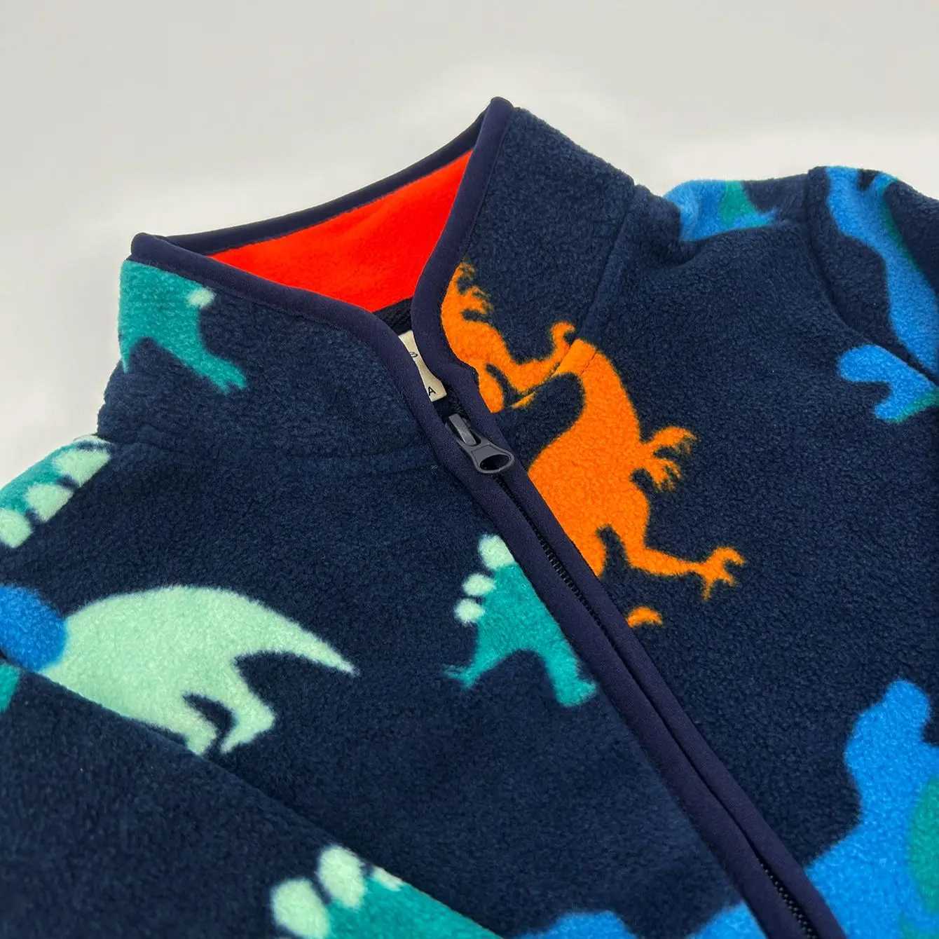 Boys Padded Jacket Outside Dinosaur Toddler Zipper Standing Collar JacketXJ241214