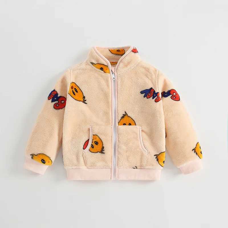 2024 New Spring Autumn Childrens Girls Coat Flannel Fleece Printed Warm Baby Girls Coat Western Sle Toddler Girls OuterwearsXJ241214