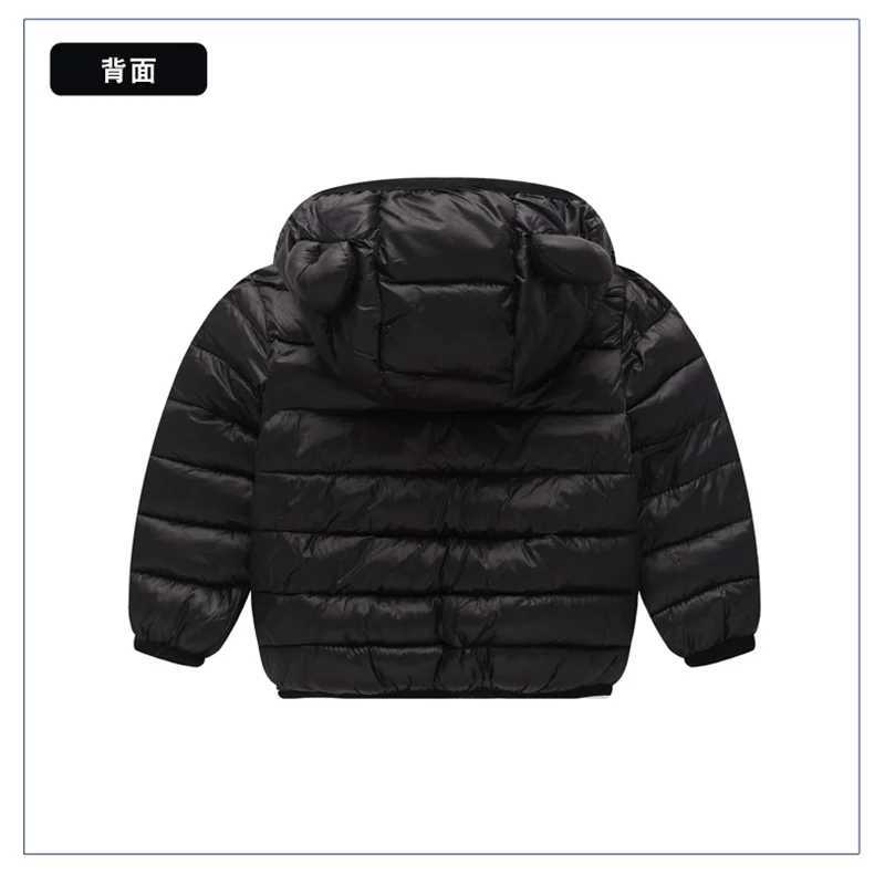 Boys Girls Thin Down Jackets Kids Hooded Coats Spring Autumn Baby Solid Warm Jacket Toddler Girl Zipper Jacket Ski OuterwearXJ241214