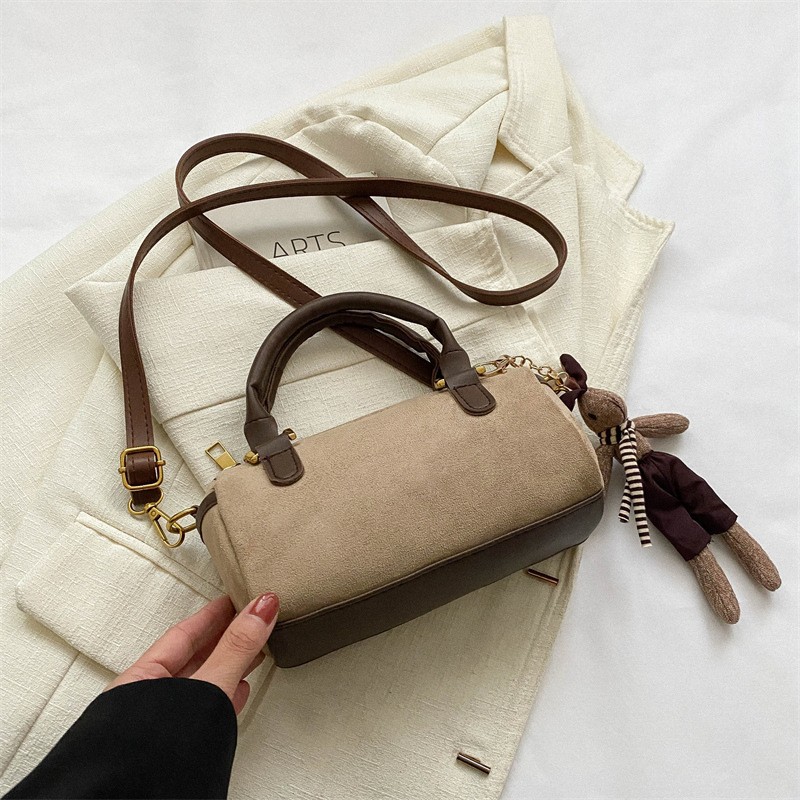 free shipping designer bags for womens Tote bag black kahki brown Matte texture handbag Fashionable and versatile With pendant
