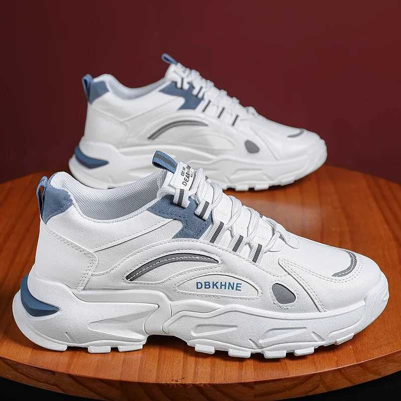 Casual Running Height Increasing Trendy Low Cut Thick Sole Spring Season Men Sport Shoes Versatile Skate ShoesC250325