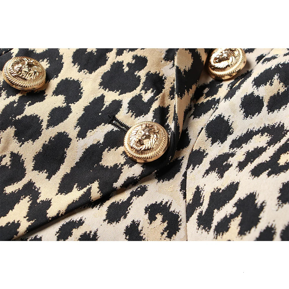 Spring Autumn Customized Fabric Quality Bargain Price Women Classic Leopaard Priting Slim Street Blazers Female Jackets 241214