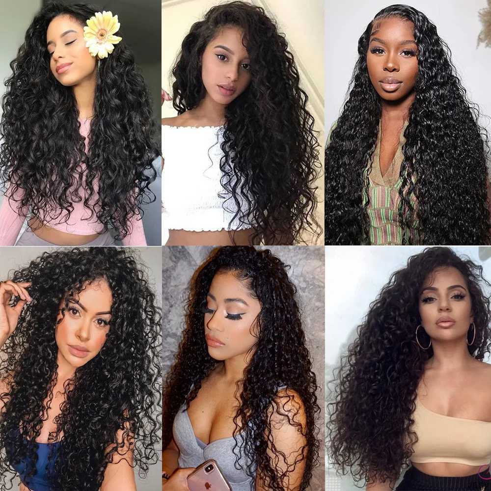 12A Water Wave Bundles With Lace Clo 3Pcs Human Remy Hair Bundle 4x4 5x5 HD Transparent Lace Clo Bundles Natural ColorXJ250120