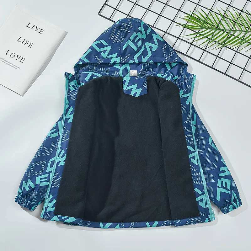 Children Jacket Boys Fashion Outdoor Thick Autumn Waterproof Jackets for Kids Warm Clothes Winter Boys Windbreaker Hooded CoatXJ241214