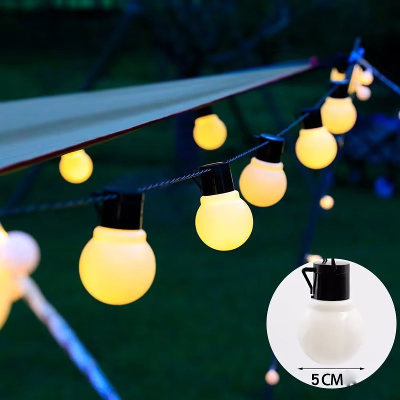 Outdoor Water-Resistant LED Ball Lights Ideal for Camping and Weddings