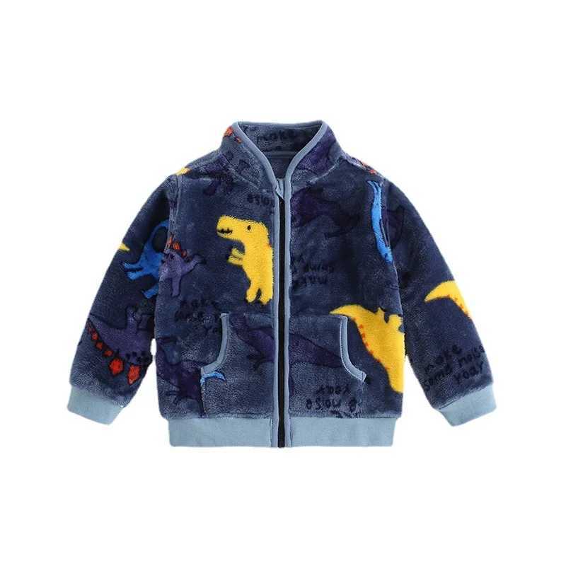 2024 New Spring Autumn Childrens Girls Coat Flannel Fleece Printed Warm Baby Girls Coat Western Sle Toddler Girls OuterwearsXJ241214