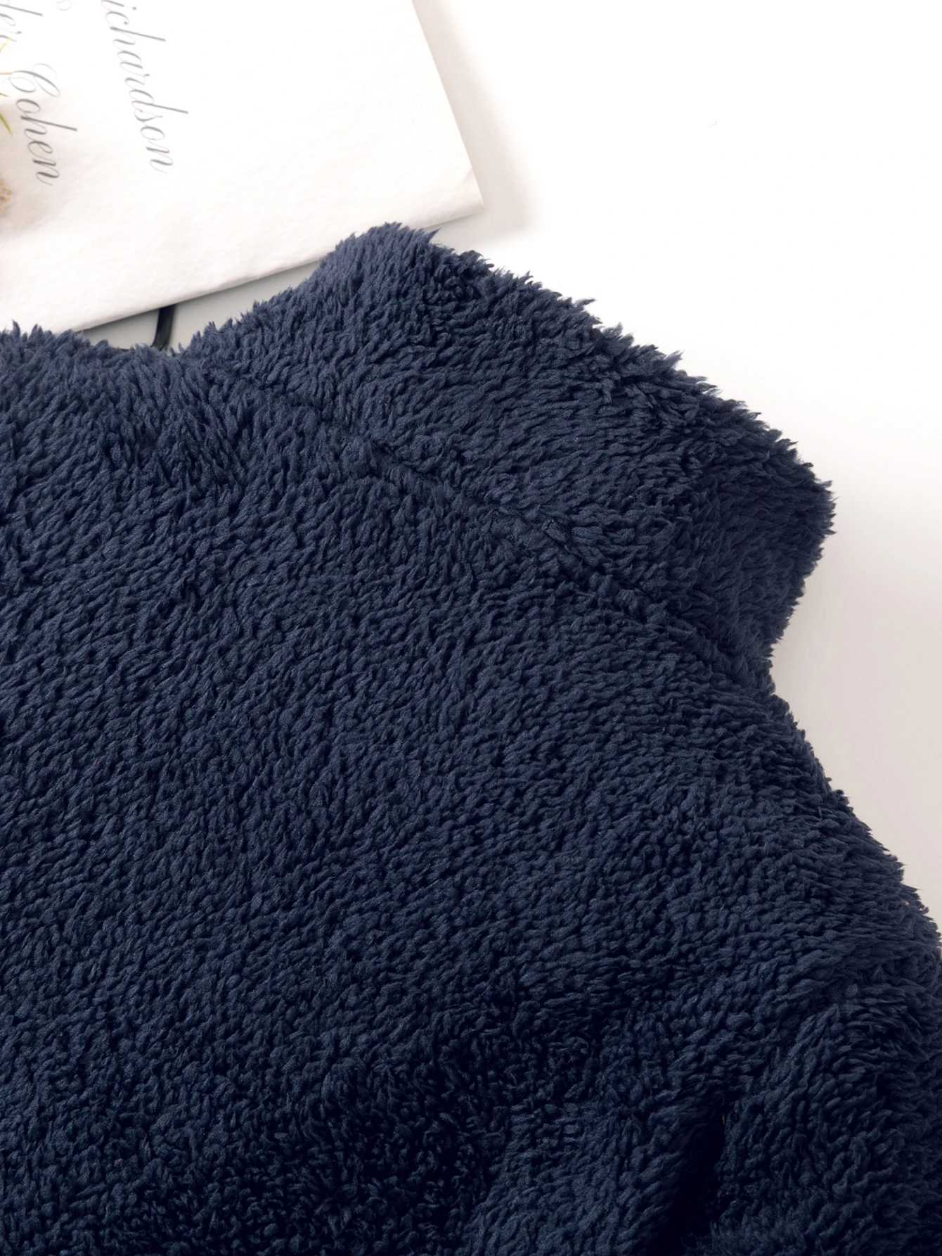 Childrens clothing boys winter fur coat with thick cashmere to keep warm and color matching fashion comfortable jacketXJ241214