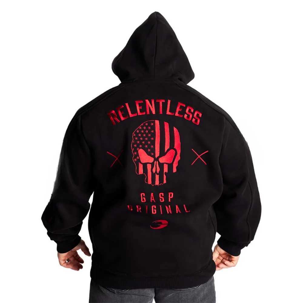 2024 Hot Sale Muscle Weight Hoodie Mens Trendy Print Sports Hoodie Warm Plus Flce Basketball Training Breathable Top X241216