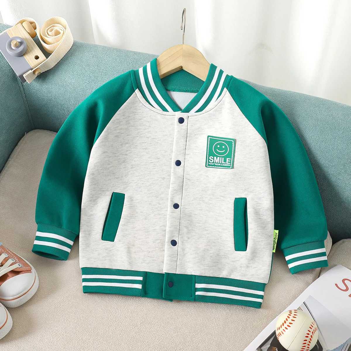 New Children Baseball Jersey Fall Coat Casual Kids Comfy Fit Sport Sweatshirt Jacket Varsi Boy Girl Team Uniform Cardigan TopsXJ241214