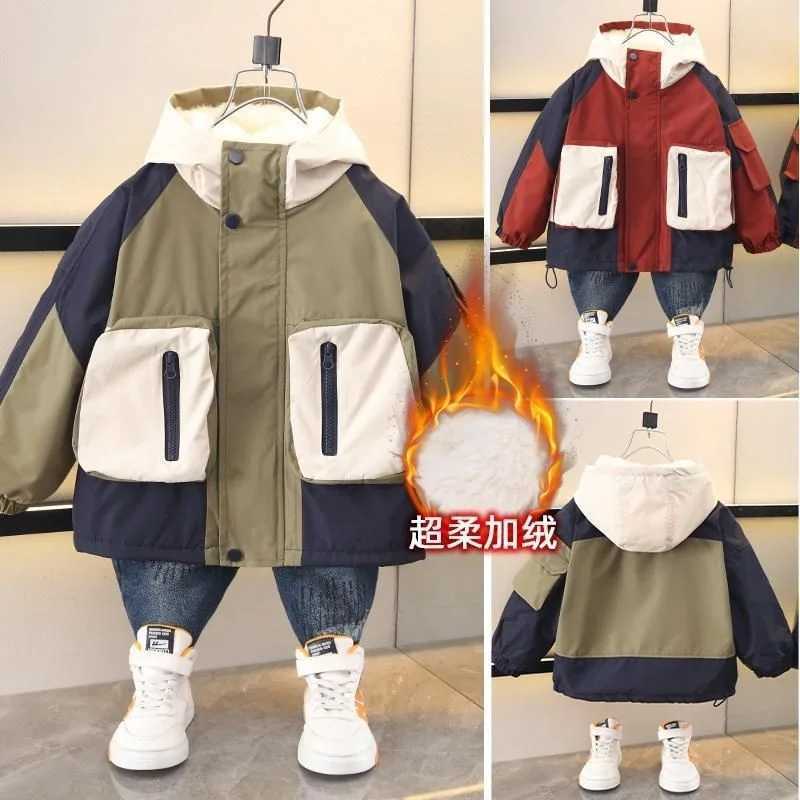 Boys Coat Cotton Jacket Windbreak Outerwear 2024 Sport Winter Autumn Thicken Warm Skiing Christmas Gift Childrens ClothingXJ241214