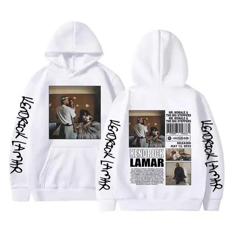 Kendrick Lamars graphic hoodie albums Mr. Moral and Big Stepers feature printed sweatshirts for mens pop hip-hop loose hoodies X241216