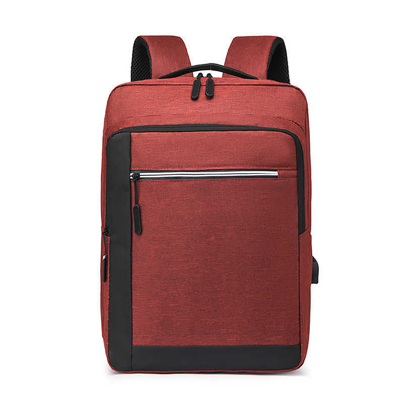 Business Computer Bag Large Capacity Travel Bag Simple Design Mens High School Student Backpack Usb Rechargeable Casual Backpack 240920