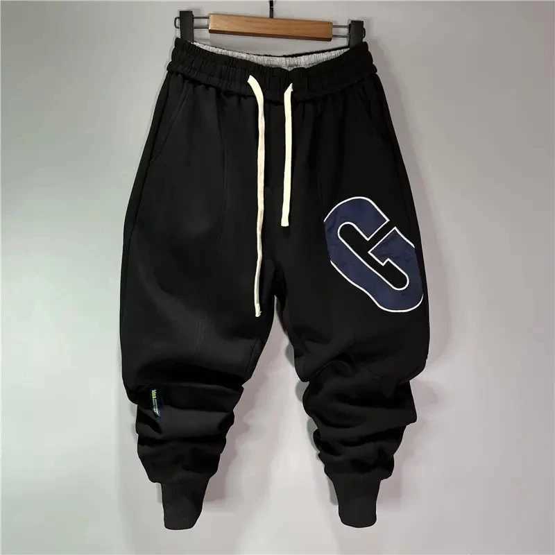 Korean bag pants mens spring and summer new sports pants personalized sports letter casual pants elastic fully matched Pantalones Hombre X241216