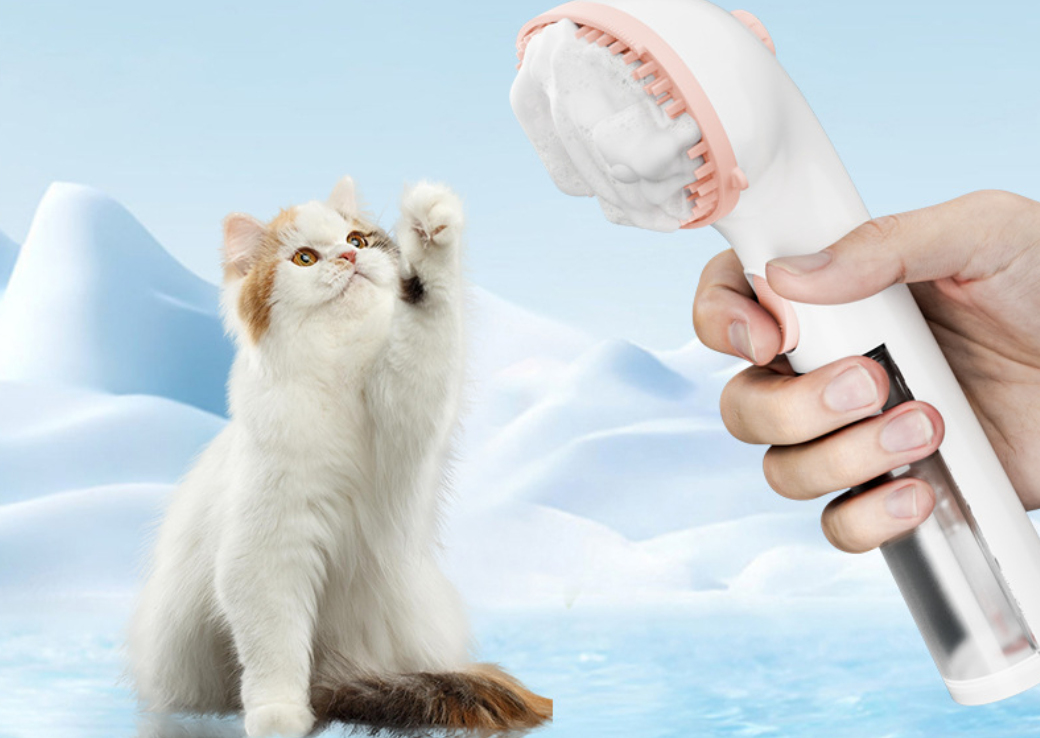 Pet Bath Brush Dog Cat Hair Cleaning Tool Handheld Shower Sprayer Grooming Comb