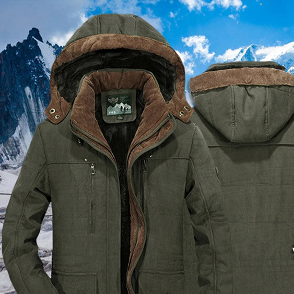 thick warm Mens Padded parkas Cotton Jacket Thick Casual Parkas Winter Trend S6XL plus size outdoor winter jackets men 241216