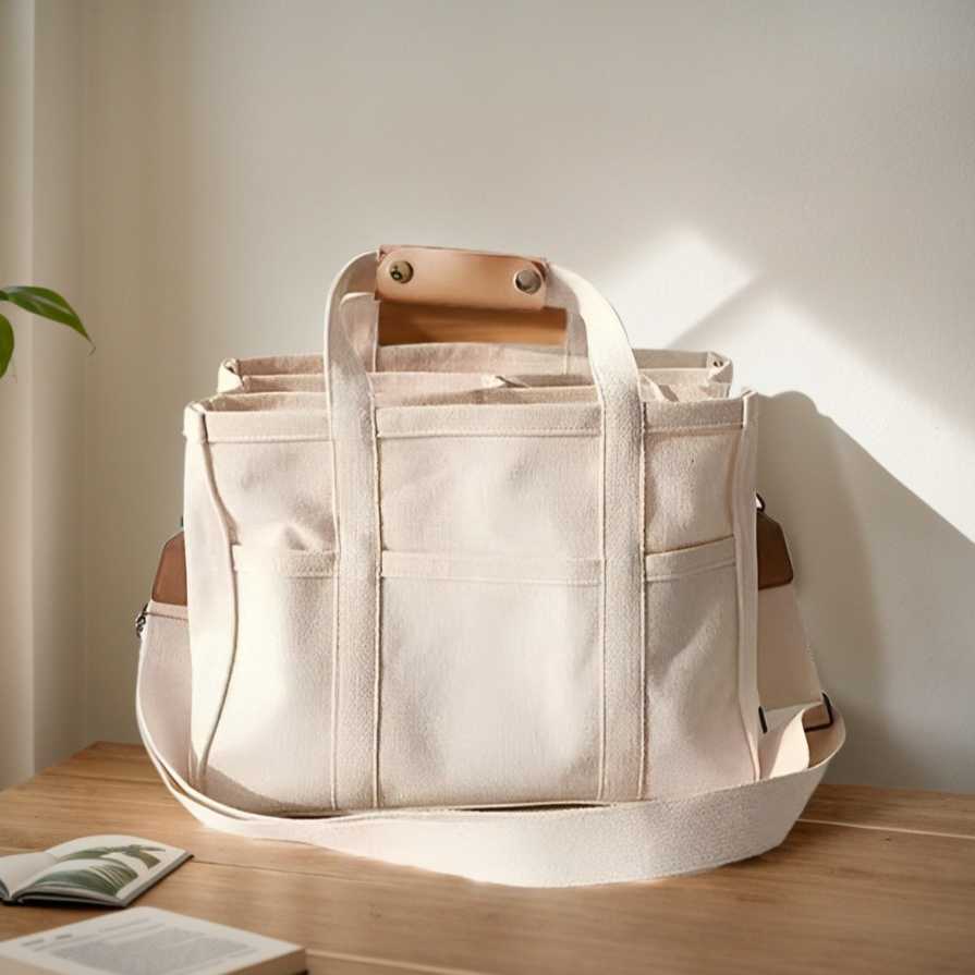 Mommy Bag Canvas Bag Fashion Multi functional Maternal Child Shoulder Crossbody Bag Handheld Temu Bag Women's Bag 241215