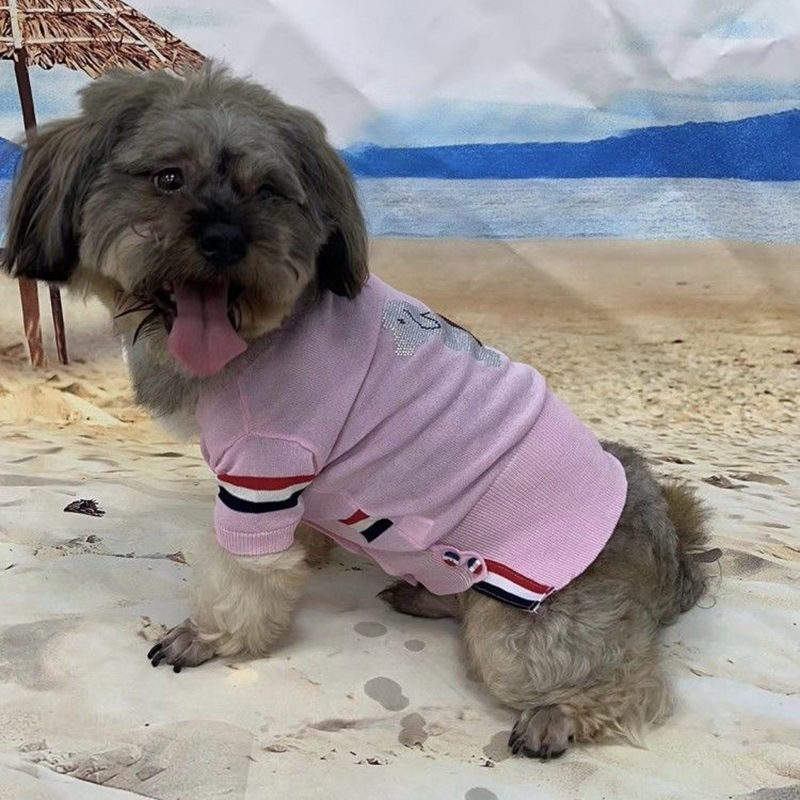 Sparkling Rhinestone Pattern Dog Sweater, Ice Hemp Material for Ultimate Comfort and Style, Versatile Pets Clothing for All Seasons, Suitable for Pupp