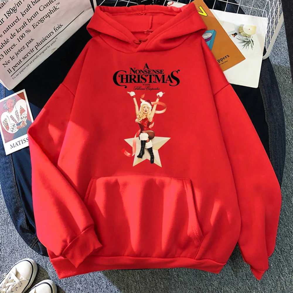 Sabrina Carpenter Hoodie an inconspicuous Christmas graphic printed sweatshirt autumn winter new pattern clothing womens zipper X241216