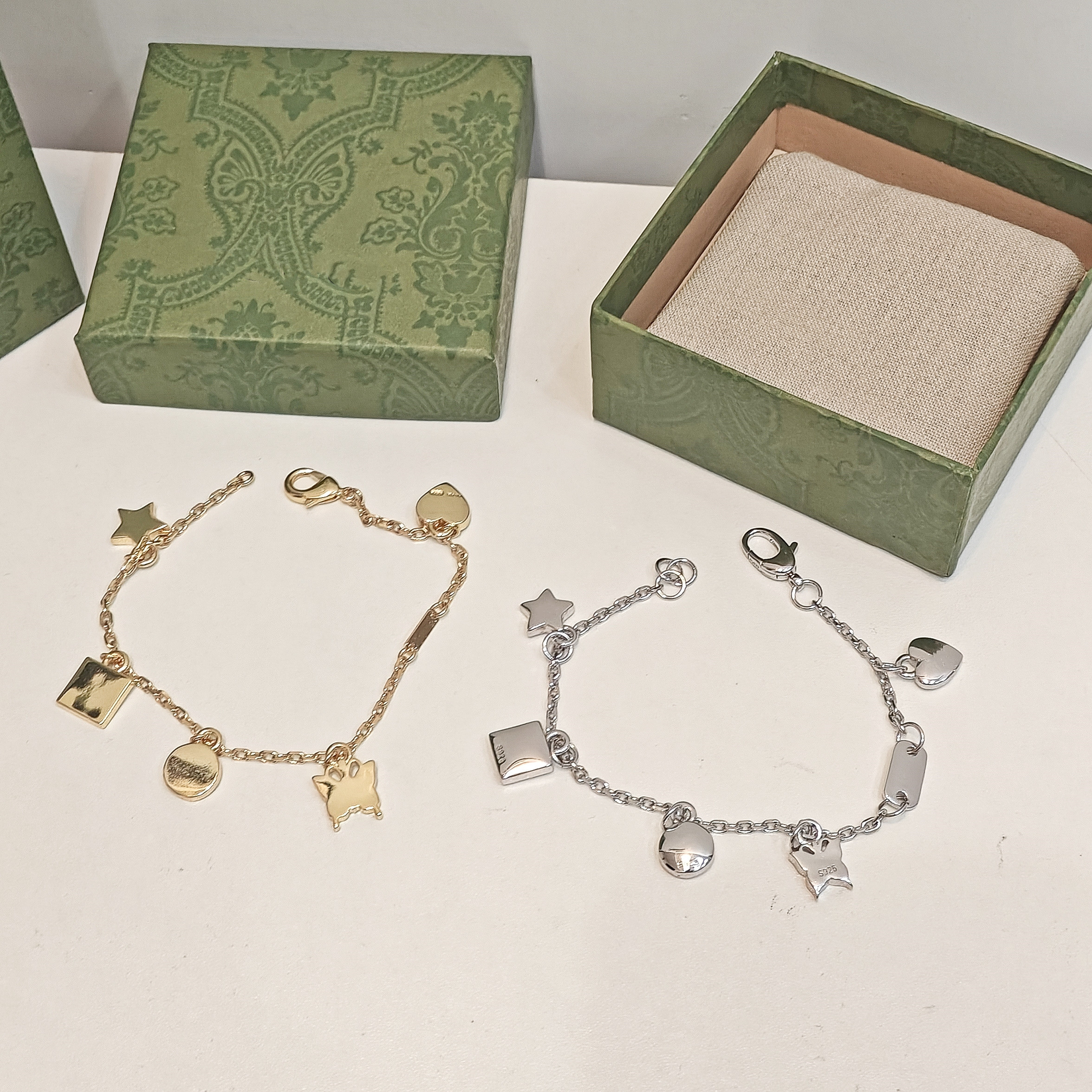 S925 Silver Plated Bracelet New Designer Bracelets Charm Bracelet Chain Bracelets Gift Butterfly Bracelets Fashion Jewelry Supply